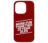 More Fun Than Two 20 Year 40 Funny 40th Birthday Party Humour Coque pour iPhone 14 Pro