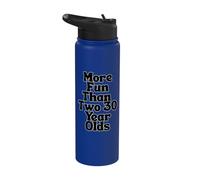 More Fun Than Two 30 Years Olds Gag Sarcastic 60 Years Old Stainless Steel Insulated Water Bottle