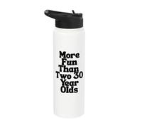 More Fun Than Two 30 Years Olds Gag Sarcastic 60 Years Old Stainless Steel Insulated Water Bottle