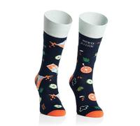More I Chaussettes Dépareillées I Mi-Mollet en Coton de Couleurs I Amusant Thème I Multicolores à Motif Fou I Etranges pour Hommes et Femmes I 1 paire I 40-42