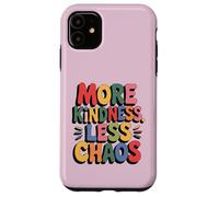 More Kindness Less Chaos Kids Boys Positive Saying Be Kind Coque pour iPhone 11