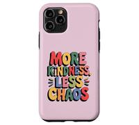 More Kindness Less Chaos Kids Boys Positive Saying Be Kind Coque pour iPhone 11 Pro
