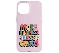 More Kindness Less Chaos Kids Boys Positive Saying Be Kind Coque pour iPhone 15
