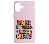More Kindness Less Chaos Kids Boys Positive Saying Be Kind Coque pour iPhone 16 Plus