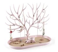 MORE&LESS Présentoir à bijoux en forme de bois/ramure Tour de rangement à suspendre pour bagues, boucles d'oreilles, colliers, bracelets