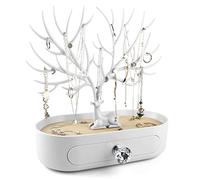 MORE&LESS Présentoir de bijoux en bois de cerf, pendentif de tour d'arbre pièces de rangement bagues boucles d'oreilles collier bracelet