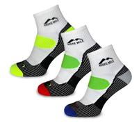 More Mile pour homme Lot de 3 paires de chaussettes de course London Large blanc