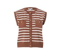 MORE & MORE Cardigan marron / blanc cassé, Taille XL