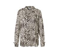 MORE & MORE Chemisier brun foncé / blanc cassé, Taille XS