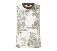 MORE & MORE Chemisier 'Jungle' kaki / blanc cassé, Taille XS