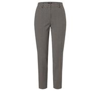 MORE & MORE Pantalon à plis 'Hedy' beige / noir, Taille 34