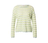 MORE & MORE Pull-over 'Ajour' bleu clair / pomme / blanc, Taille L
