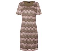 MORE & MORE Robe 'Ajour' écru / marron / brocart / rose, Taille 40