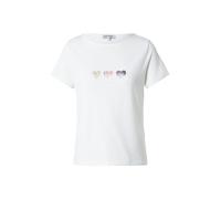 MORE & MORE T-shirt chocolat / jaune / or rose / blanc cassé, Taille XS