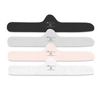 More of Me to Love Lot de 4 doublures de soutien-gorge en coton bio et bambou (blanc perle, rose pâle, gris pierre, beige fauve), Blanc, rose, gris, noir, Taille L