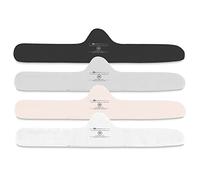 More of Me to Love Lot de 4 doublures de soutien-gorge en coton bio et bambou (blanc perle, rose pâle, gris pierre, beige fauve), Blanc, rose, gris, noir, XX-Large