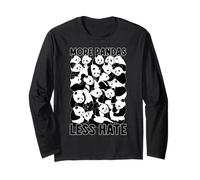 More Pandas Less Hate Cute Panda Bear Zoologie Manche Longue