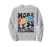 More Pride Less Prejudice Chemise rétro Arc-en-Ciel LGBTQ Equality Sweatshirt