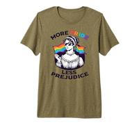 More Pride Less Prejudice Jane Austen Lunettes de Soleil LGBT Meme T-Shirt Haut de Gamme