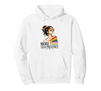 More Pride Less Prejudice LGBTQ | Style Rétro Arc-en-Ciel Sweat à Capuche