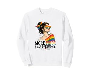 More Pride Less Prejudice LGBTQ | Style Rétro Arc-en-Ciel Sweatshirt