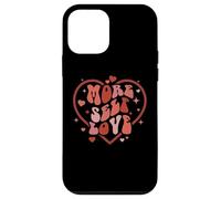 More Self Love Retro Groovy Heart Single Trendy Citation Coque pour iPhone 12 Mini