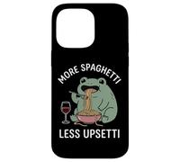 More Spaghetti Less Upsetti Frog Grenouille Drôle Coque pour iPhone 14 Pro Max