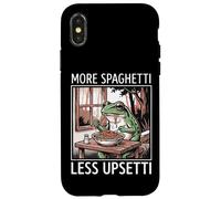 More Spaghetti Less Upsetti Frog Grenouille Drôle Coque pour iPhone X/XS