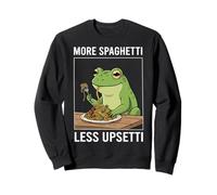 More Spaghetti Less Upsetti Frog Grenouille Drôle Sweatshirt