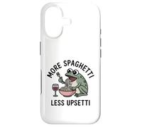 More Spaghetti Less Upsetti Frog Pasta Lover Citation Coque pour iPhone 17