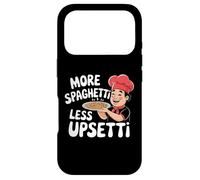 More Spaghetti Less Upsetti Funny Citation Coque pour iPhone 17 Pro