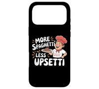 More Spaghetti Less Upsetti Funny Citation Coque pour iPhone 17 Pro Max