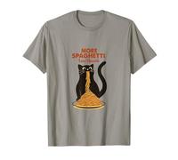 More Spaghetti Less Upsetti - Pâtes drôles de Chat Style rétro. T-Shirt