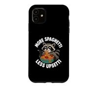 More Spaghetti Less Upsetti Raton Laveur Funny Kids Spaghetti Coque pour iPhone 11