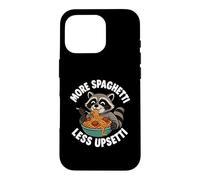 More Spaghetti Less Upsetti Raton Laveur Funny Kids Spaghetti Coque pour iPhone 16 Pro