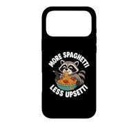 More Spaghetti Less Upsetti Raton Laveur Funny Kids Spaghetti Coque pour iPhone 17 Pro Max
