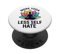 More Yoga Less Self Hate Méditation PopSockets PopGrip Adhésif