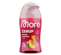 MORE Zerup, Thé glacé à la pêche 65 ml pour 10-12l de boisson prête à boire | Sirop sans sucre contenant notamment de véritables extraits de fruits, végétalien, zéro calorie - fabriqué en Allemagne