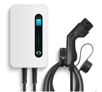 Morec 7kw 32A Monophasé VE Wallbox Borne de Recharge avec Type 2 Câble Charge rapide, 6 mètres, blanche
