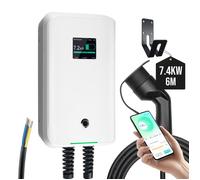 Morec APP 7.2kw 32A Monophasé VE Wallbox Borne de Recharge Connexion Bluetooth/Wifi avec Type2 Câble