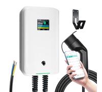 Morec Borne de Recharge Véhicules Électrique 22KW APP, 6-32A Triphasé 380V Wallbox 22KW avec Câble de Recharge Type 2 6m, RCD Typ-B pour BEV/PHEV