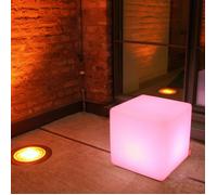 Moree Tabouret et table d'appoint CUBE Outdoor LED sans support