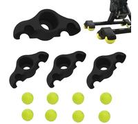 Moreeulsi Accessoires de support pour vélo d'intérieur, 4 plaques à bascule portables avec lot de 8 balles de tennis - Équipement d'exercice d'intérieur à domicile, équipement d'entraînement de base