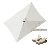 Moreeulsi Auvent de rechange pour parasol d'extérieur | Housse de rechange carrée | Dessus de parasol cantilever robuste pour terrasse, jardin et extérieur, beige, Refer to description