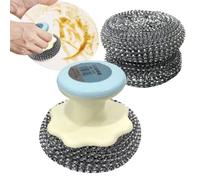 Moreeulsi Brosse à récurer à vaisselle, brosse amovible avec poignée | Poignée ergonomique pour nettoyer la vaisselle, la maison, l'évier et les poêles