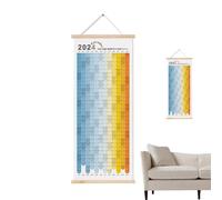 Moreeulsi Calendrier 2024 - Papier transparent imprimé - Calendrier 2024 - Planificateur annuel créatif à suspendre pour salon, chambre à coucher