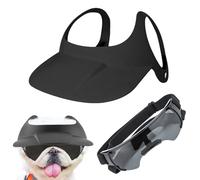 Moreeulsi Chapeau de soleil pour chien | Casquette et lunettes pour petit chien | Protection UV imperméable avec trous d'oreille pour chiot, extérieur et promenade