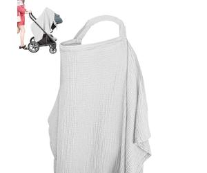 Moreeulsi Couverture d'allaitement pour femme - Poncho d'allaitement en coton respirant pour centres commerciaux, parcs, hôpitaux, nouveaux parents, espace public, voyage