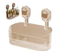 Moreeulsi Étagère de douche à ventouse, sans perçage, en polypropylène, sans adhésif, organiseur amovible, sans perçage, résistant à l'eau pour salle de bain, garde-manger, cuisine