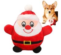Moreeulsi Jouet couineur interactif pour chien en peluche sur le thème de Noël | Jouet à mâcher pour les dents du chiot et l'entraînement comportemental pour chiens de petite, moyenne et grande taille